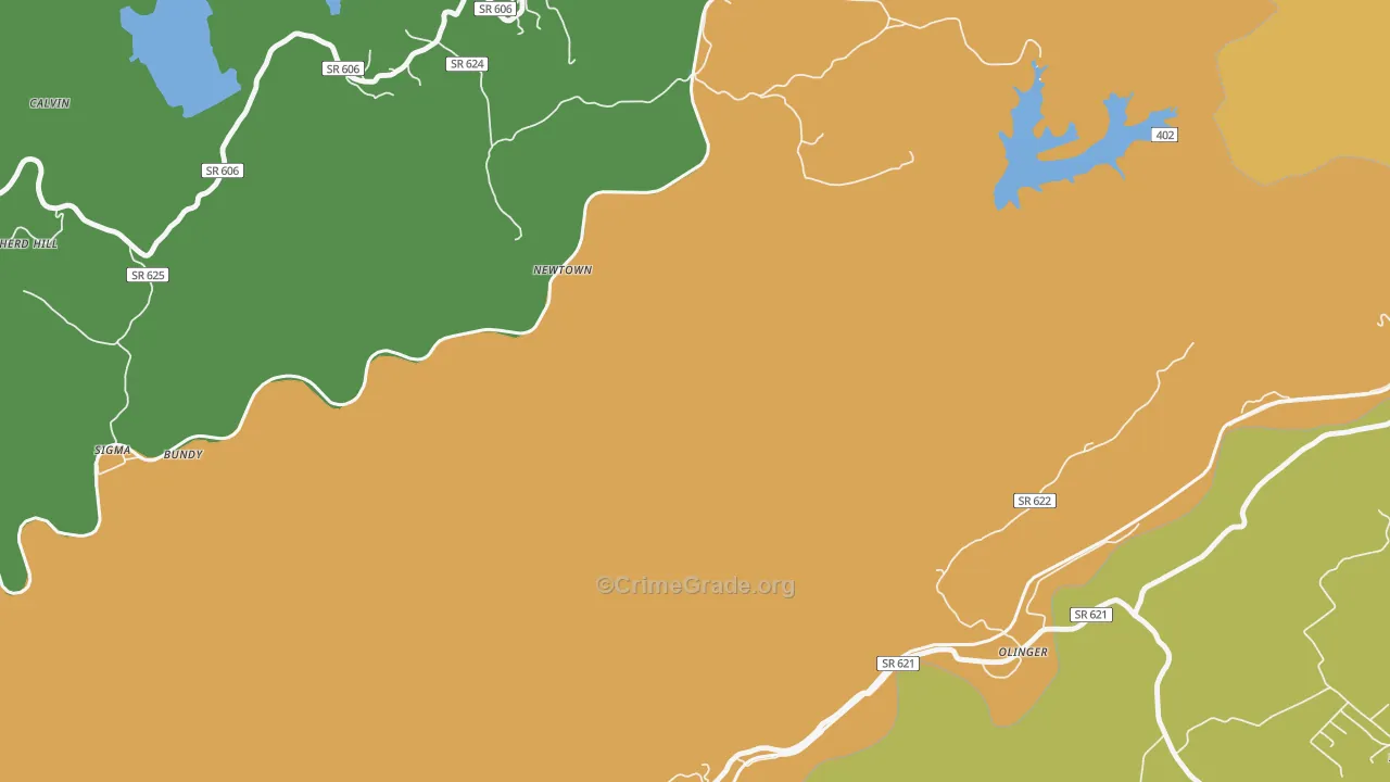 Rawhide, VA Map of Theft Rates