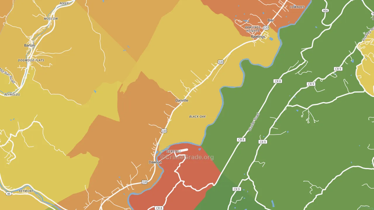 Rawlings, MD Map of Theft Rates