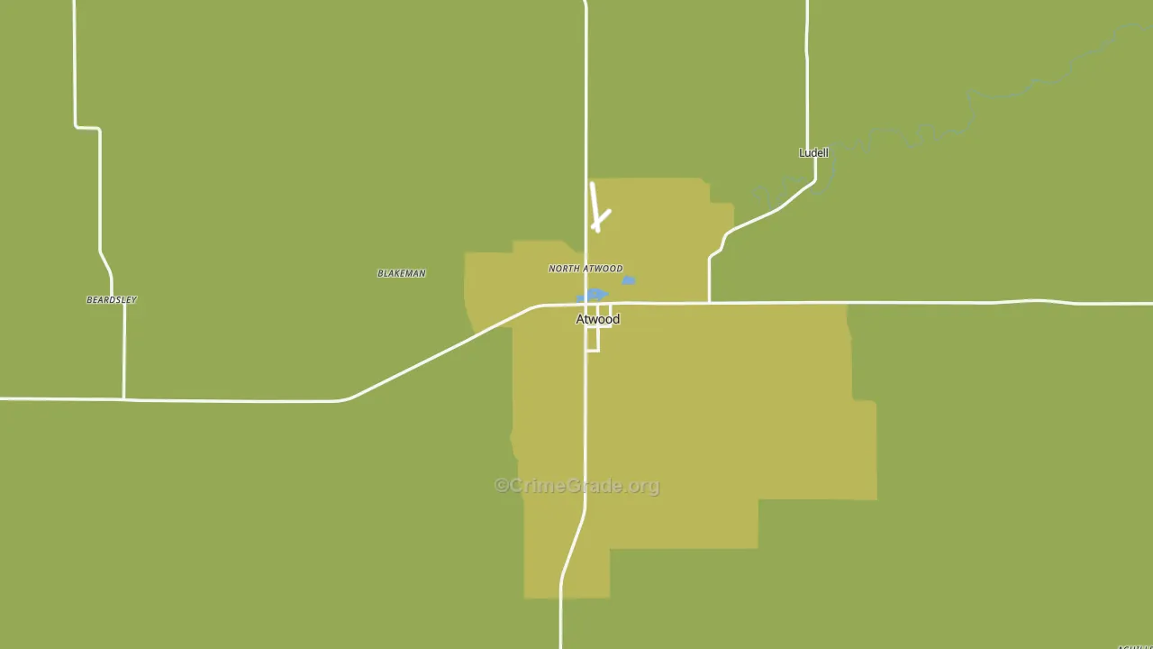 Rawlins County, KS Map of Theft Rates