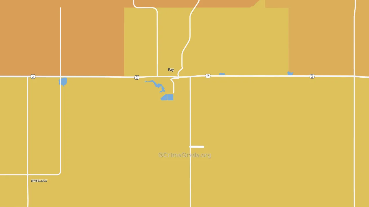 Ray, ND Map of Theft Rates