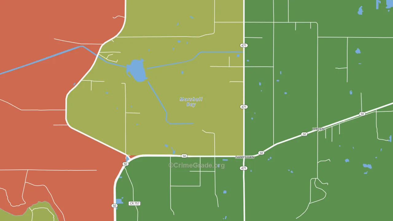 Rdg Mnr Est, FL Map of Theft Rates