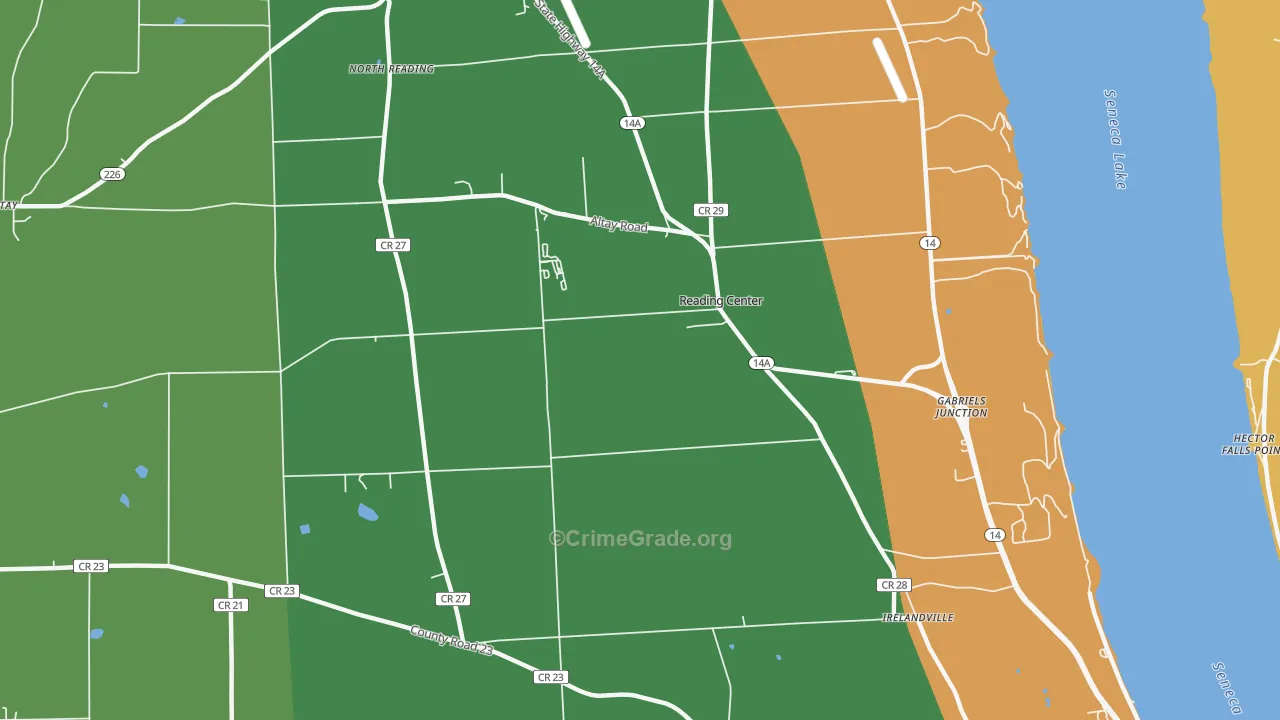 Reading Center, NY Map of Theft Rates