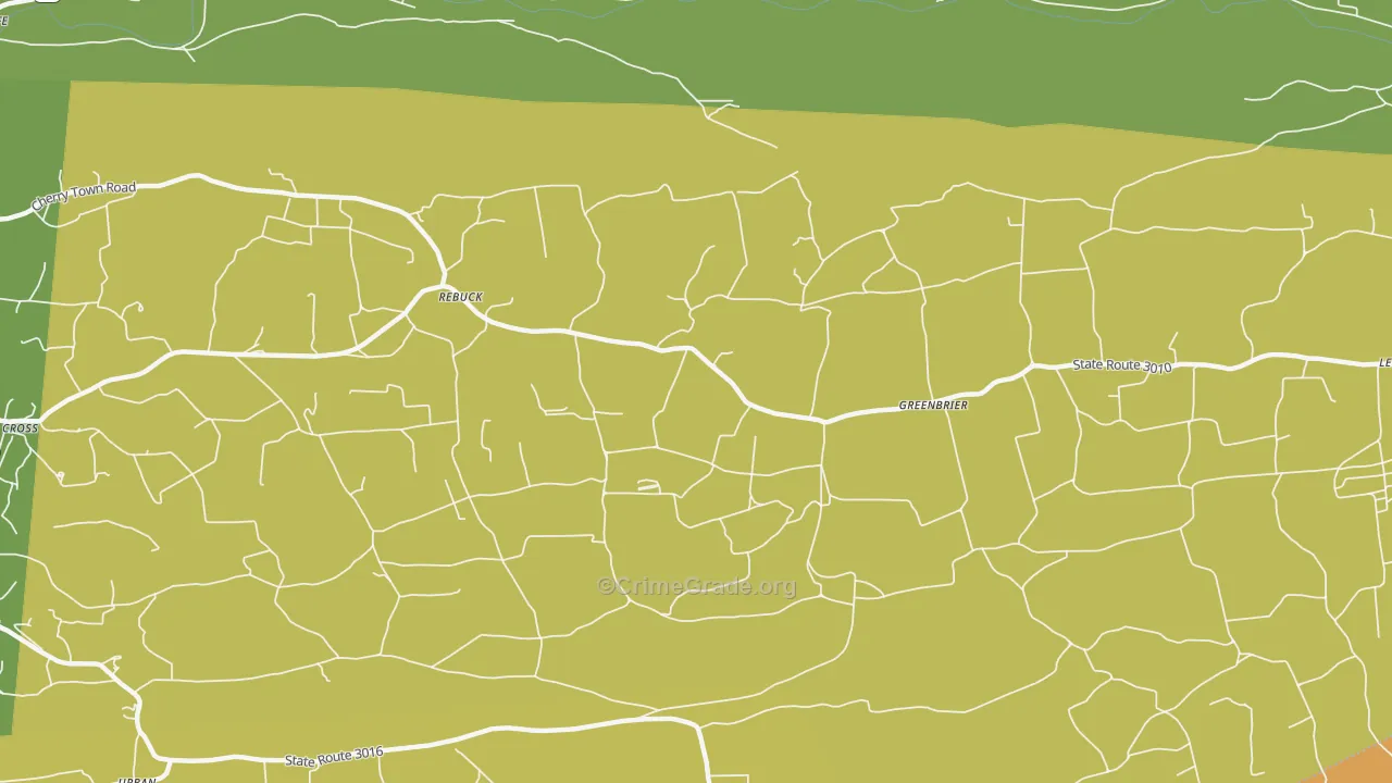 Rebuck, PA Map of Theft Rates