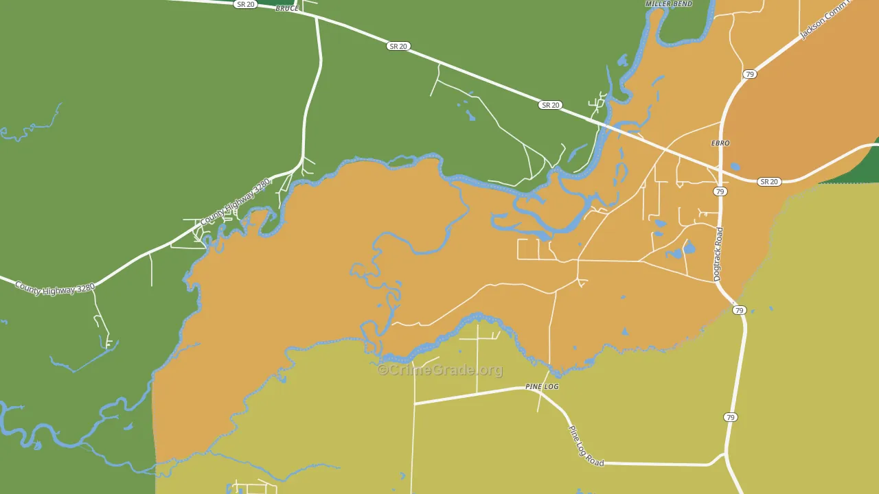 Red Head, FL Map of Theft Rates