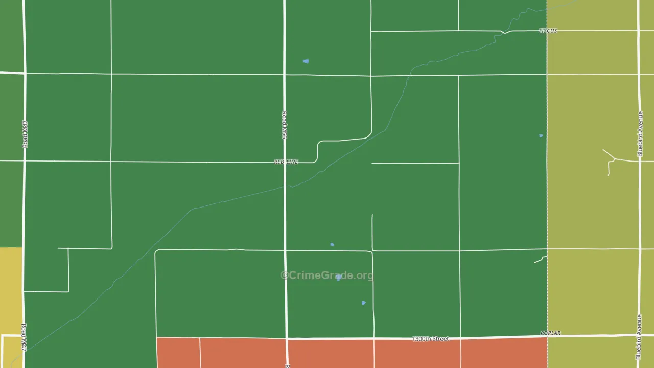 Red Line, IA Map of Theft Rates