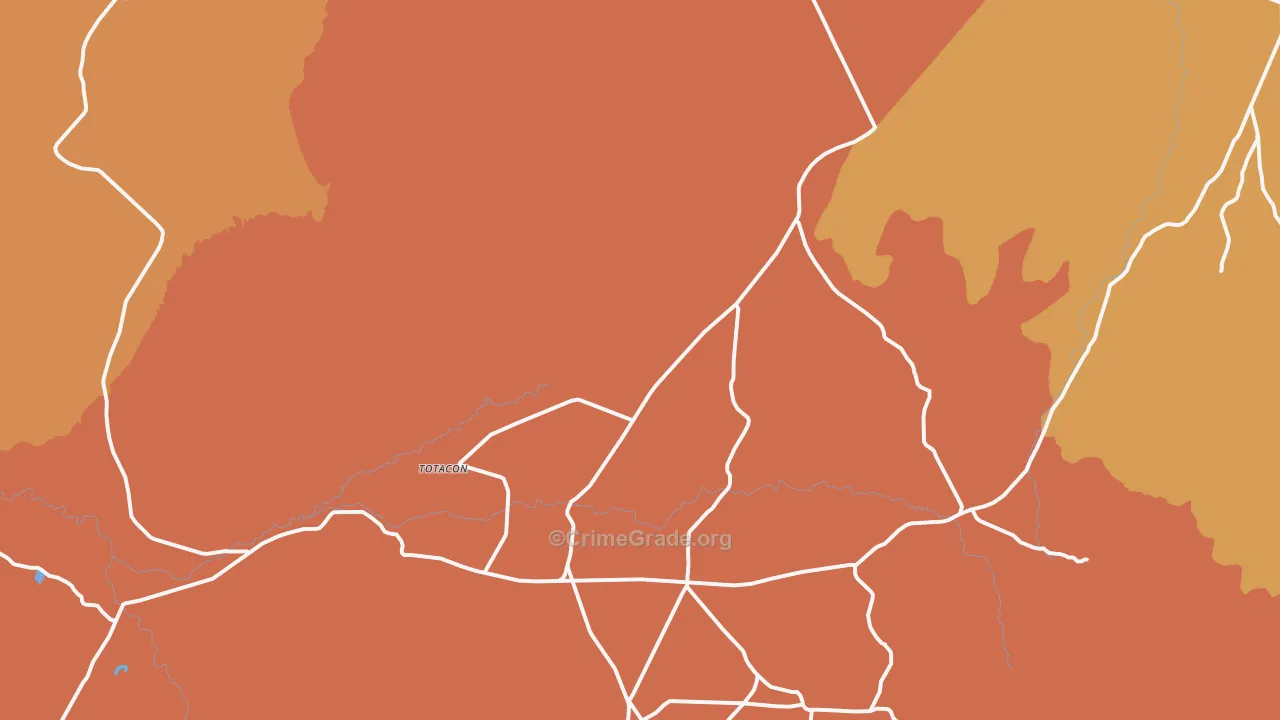 Red Mesa, AZ Map of Theft Rates