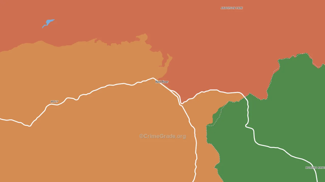 Red River, NM Map of Theft Rates