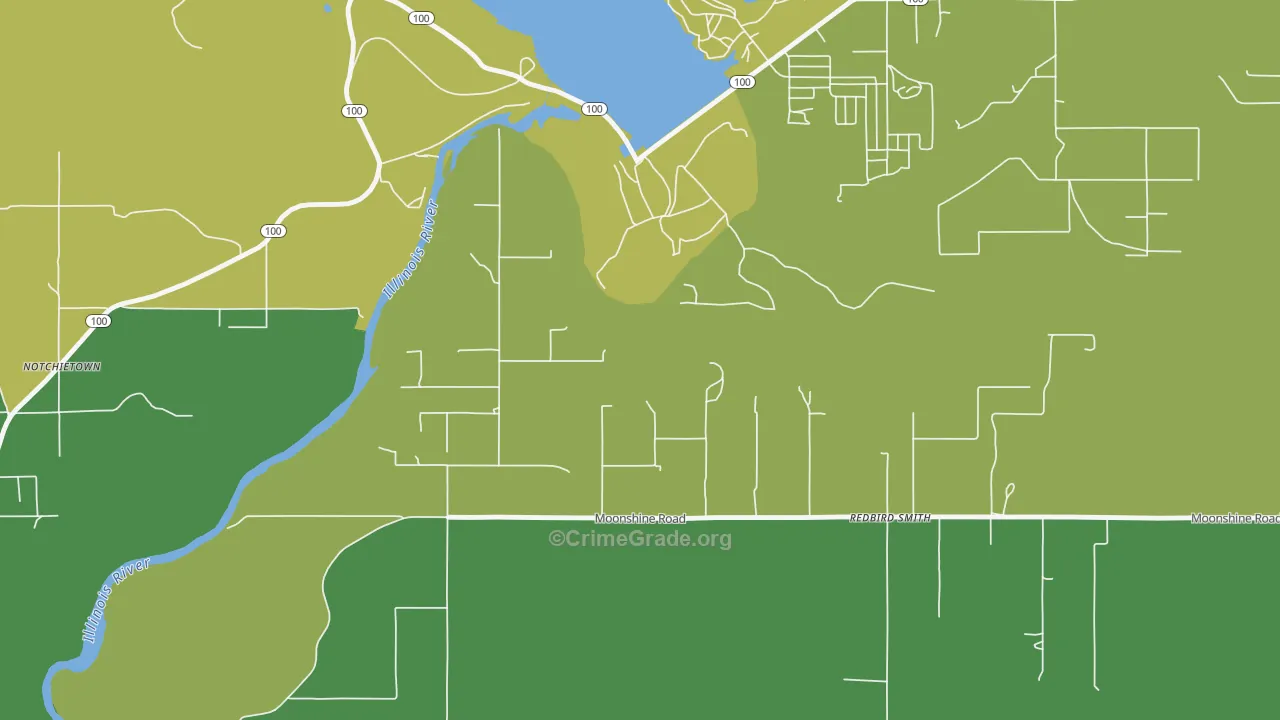 Redbird Smith, OK Map of Theft Rates