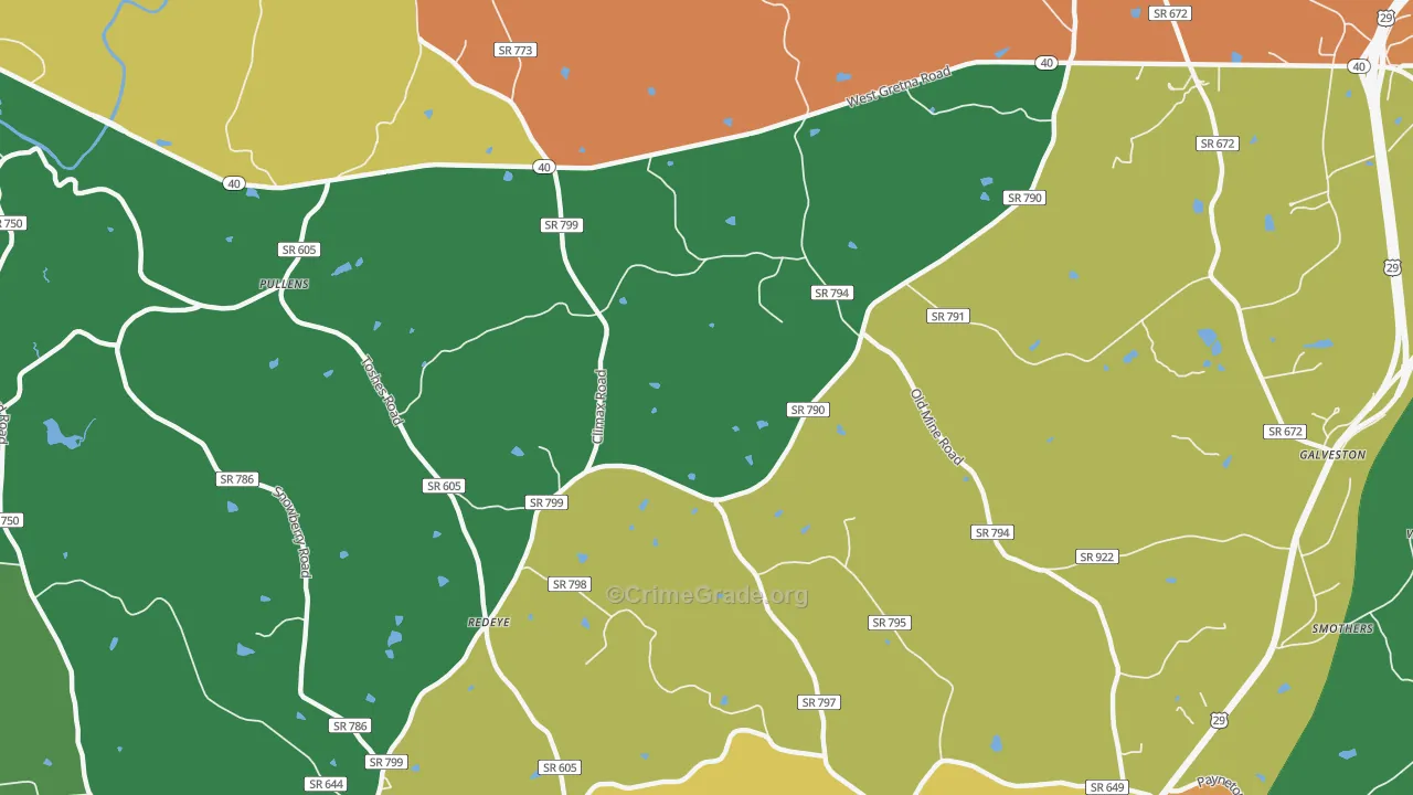Redeye, VA Map of Theft Rates