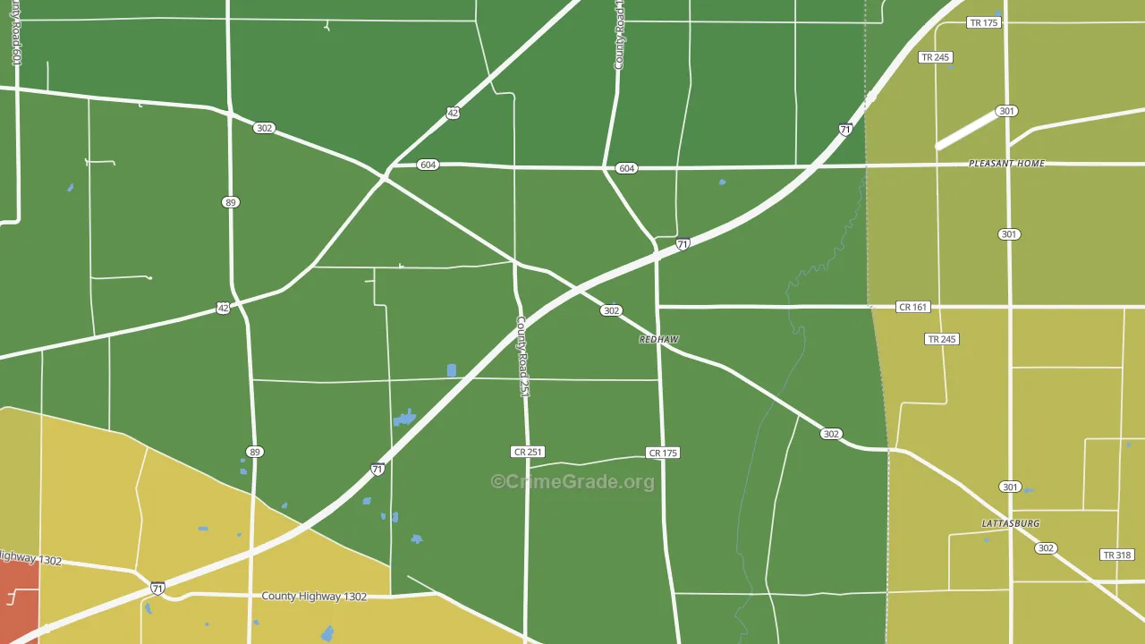 Redhaw, OH Map of Theft Rates