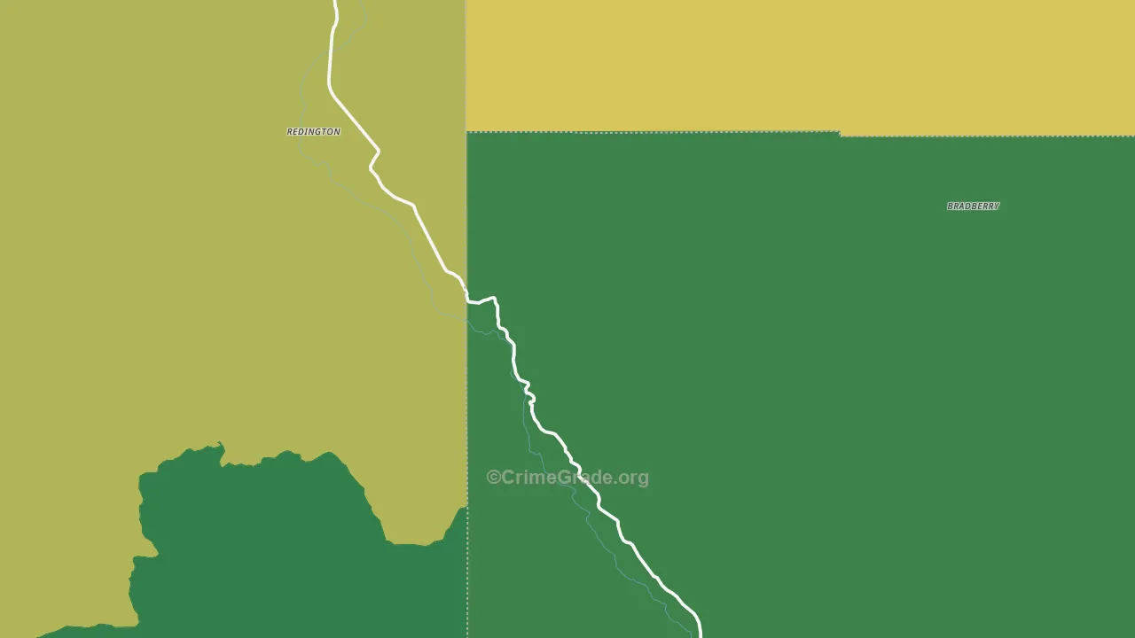 Redington, AZ Map of Theft Rates