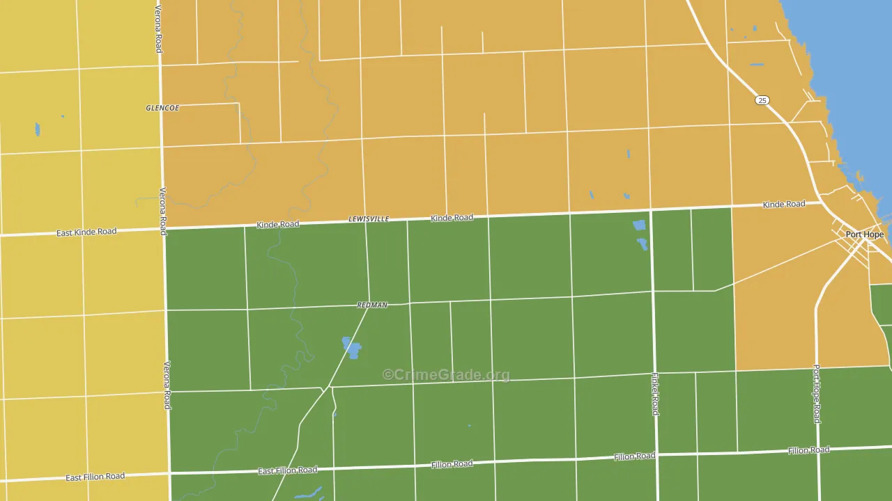 Redman, MI Map of Theft Rates