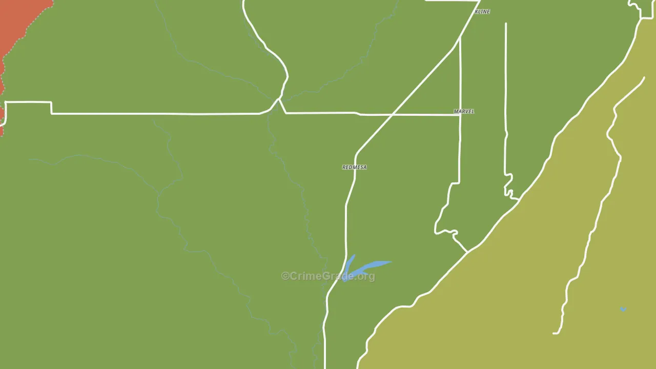 Redmesa, CO Map of Theft Rates