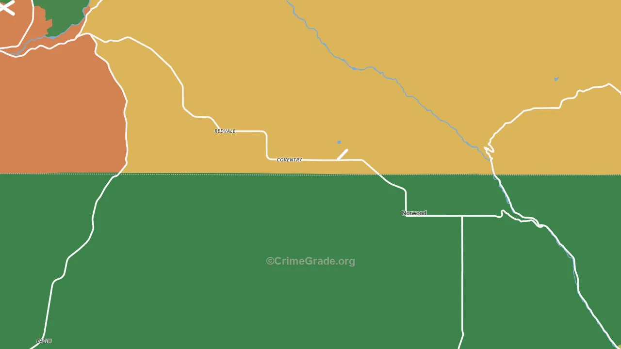 Redvale, CO Map of Theft Rates