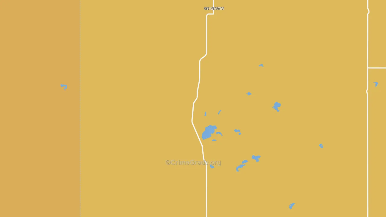 Ree Heights, SD Map of Theft Rates