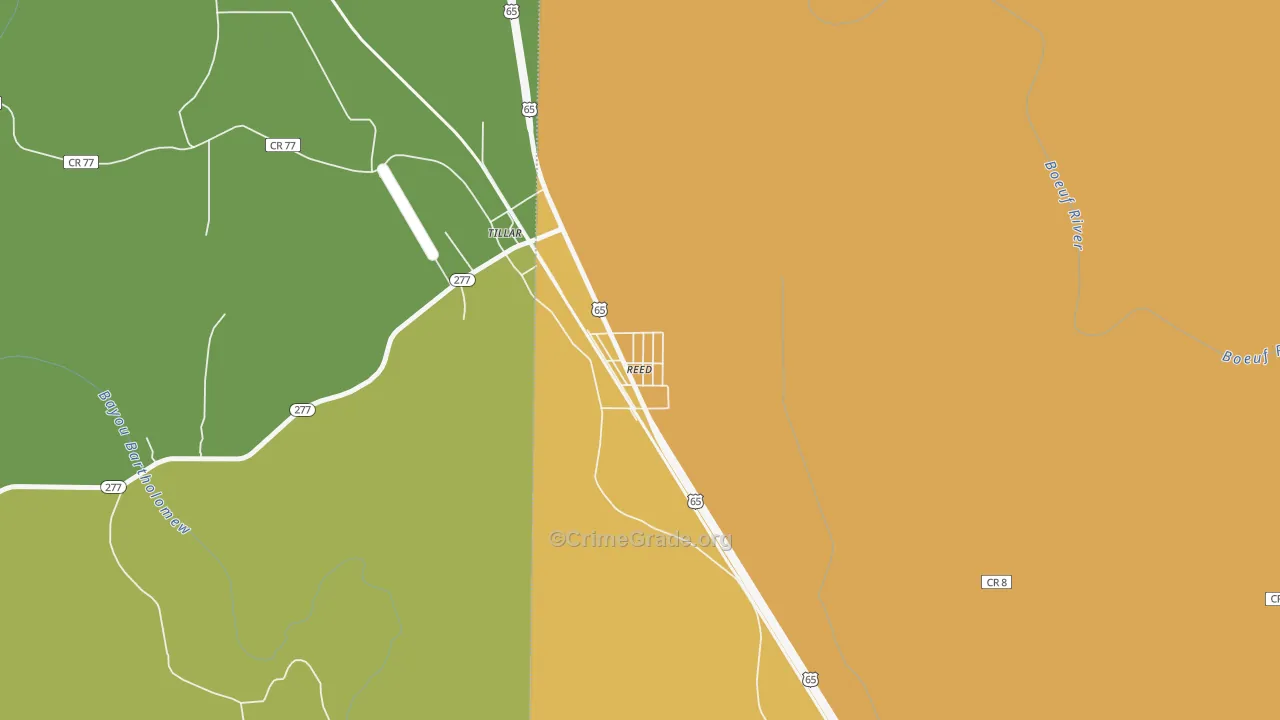 Reed, AR Map of Theft Rates