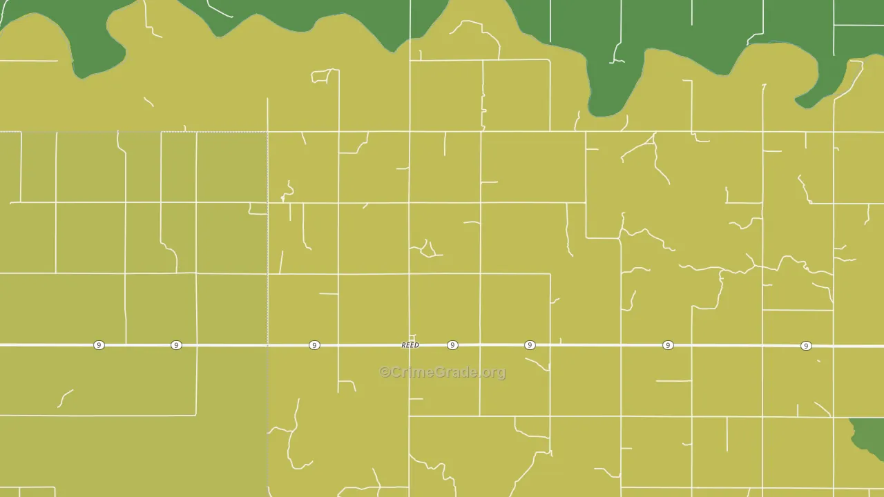 Reed, OK Map of Theft Rates