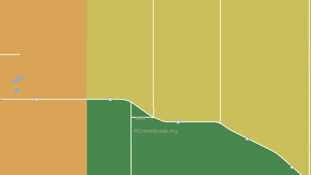 Reeder, ND Map of Theft Rates