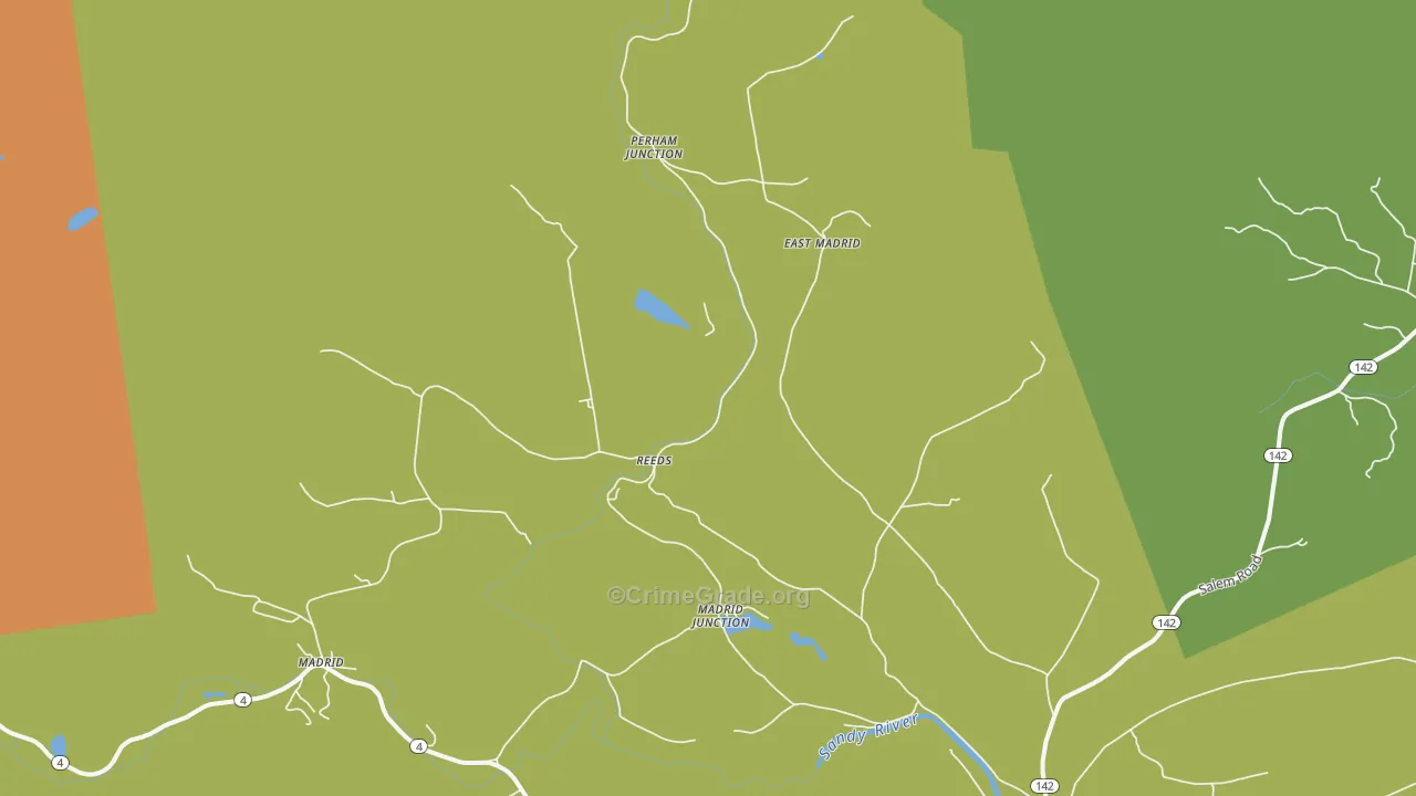 Reeds, ME Map of Theft Rates