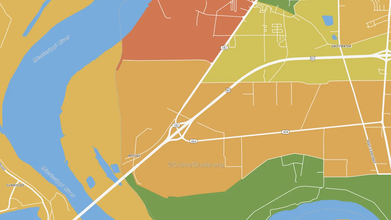 Refuge, MS Map of Theft Rates