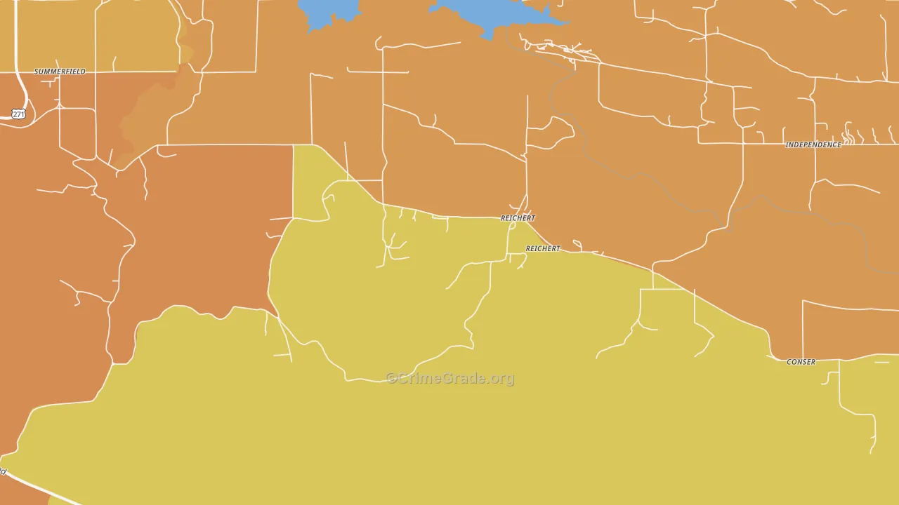Reichert, OK Map of Theft Rates