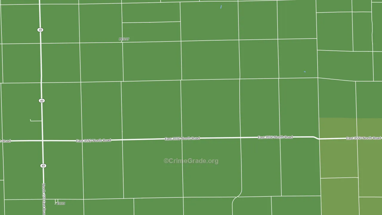 Reilly, IL Map of Theft Rates