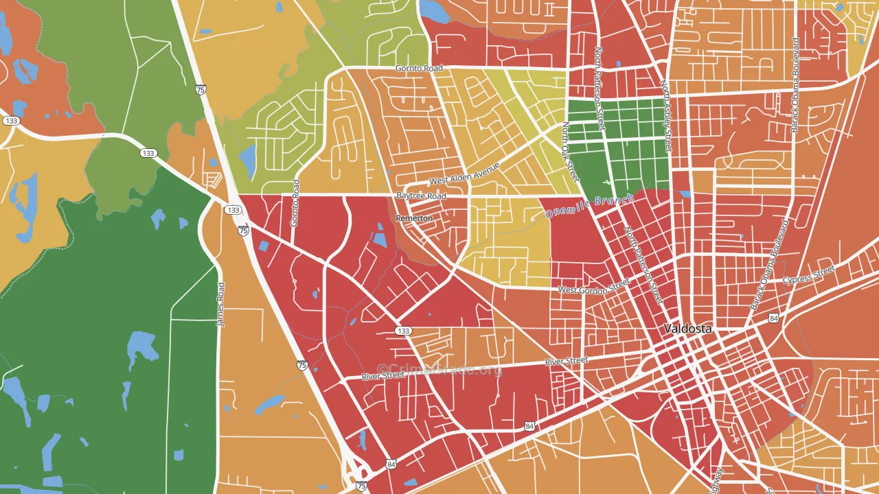 Remerton, GA Map of Theft Rates