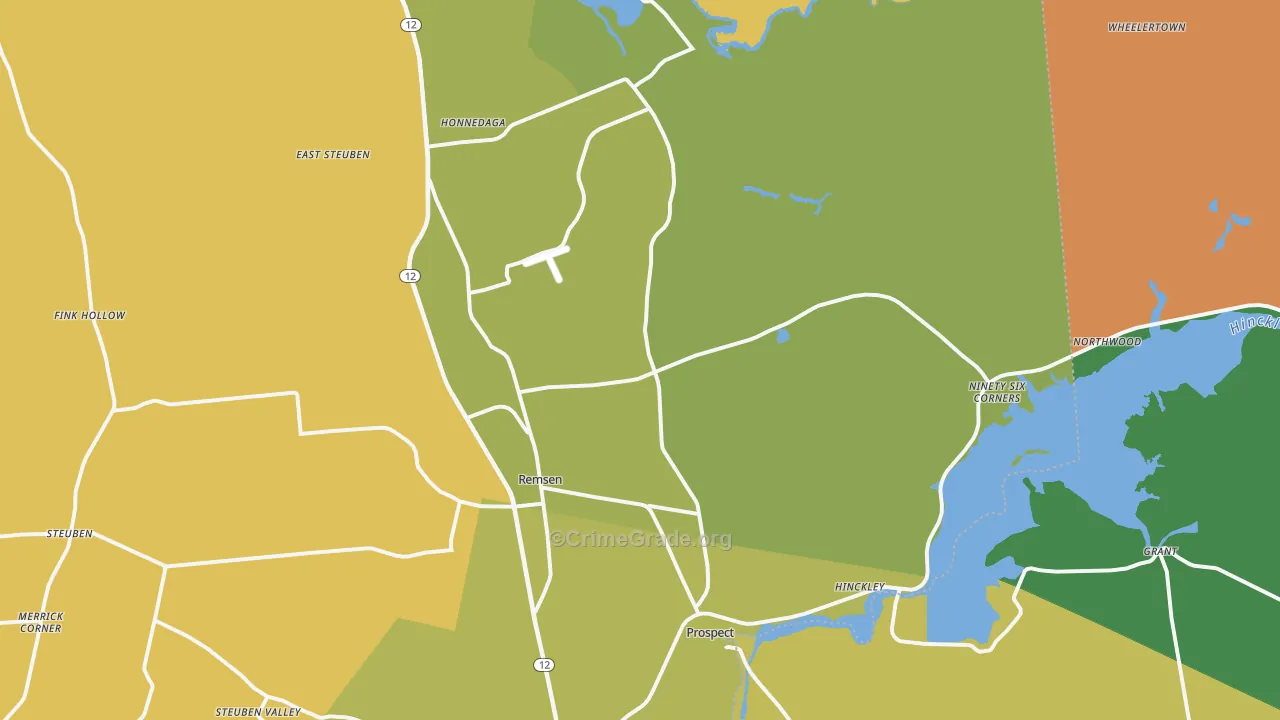 Remsen, NY Map of Theft Rates