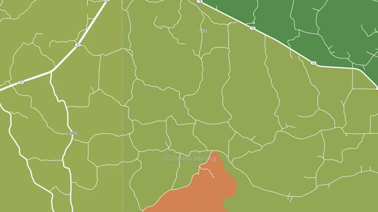 Remus, MS Map of Theft Rates