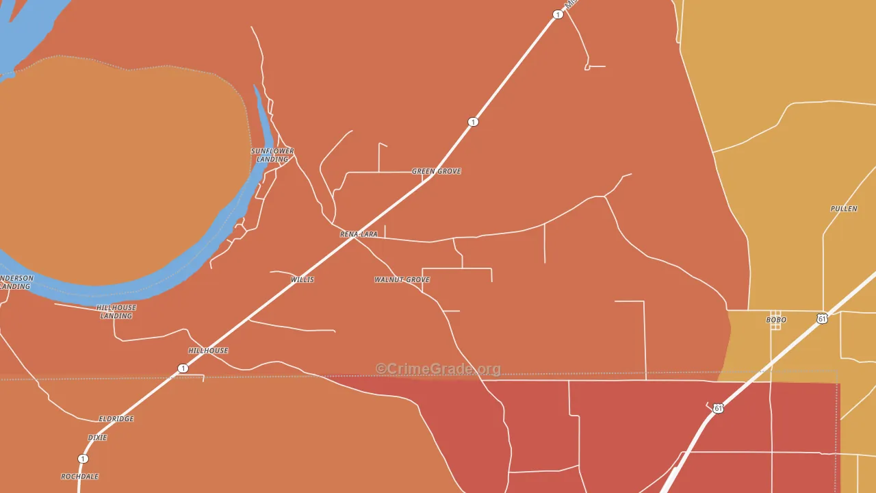 Rena Lara, MS Map of Theft Rates