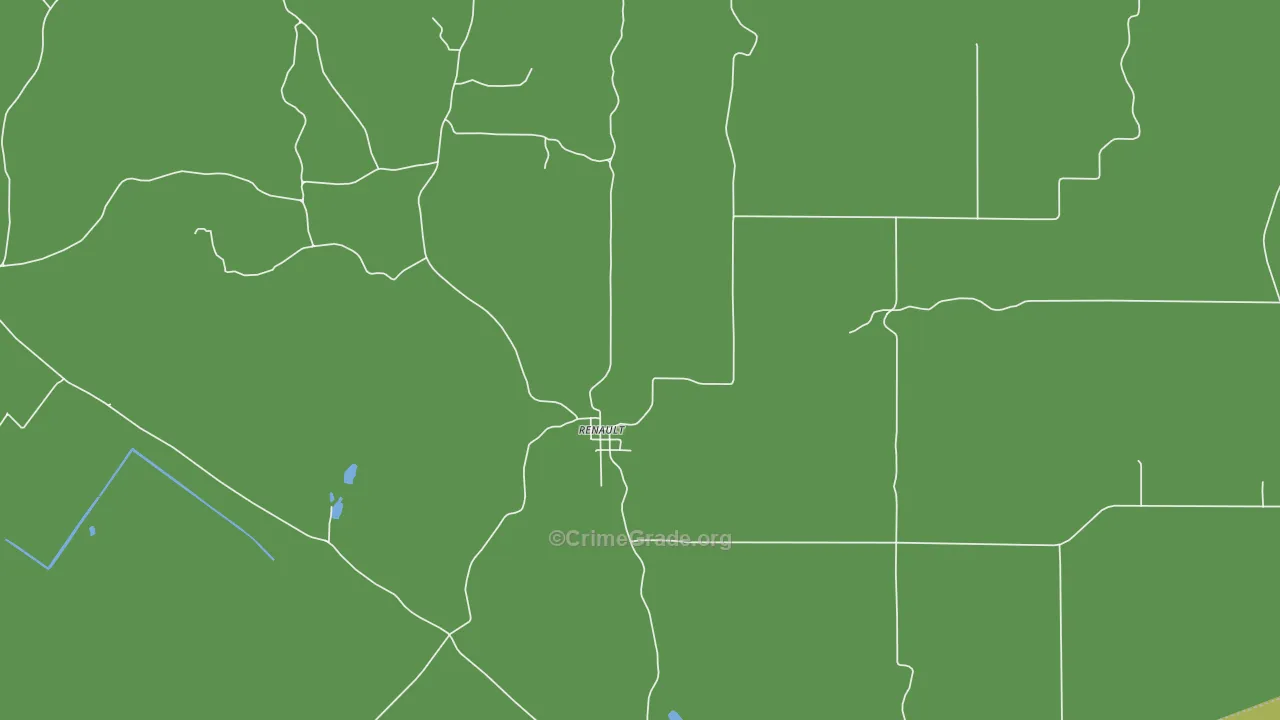 Renault, IL Map of Theft Rates