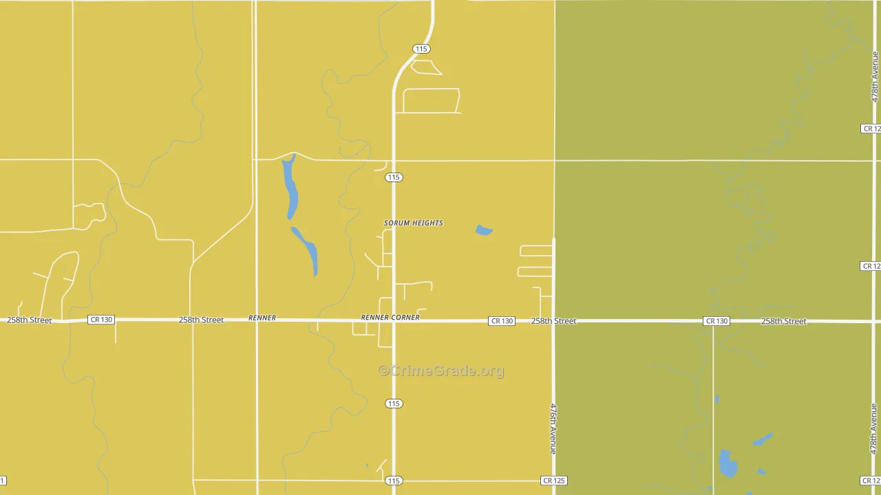Renner Corner, SD Map of Theft Rates