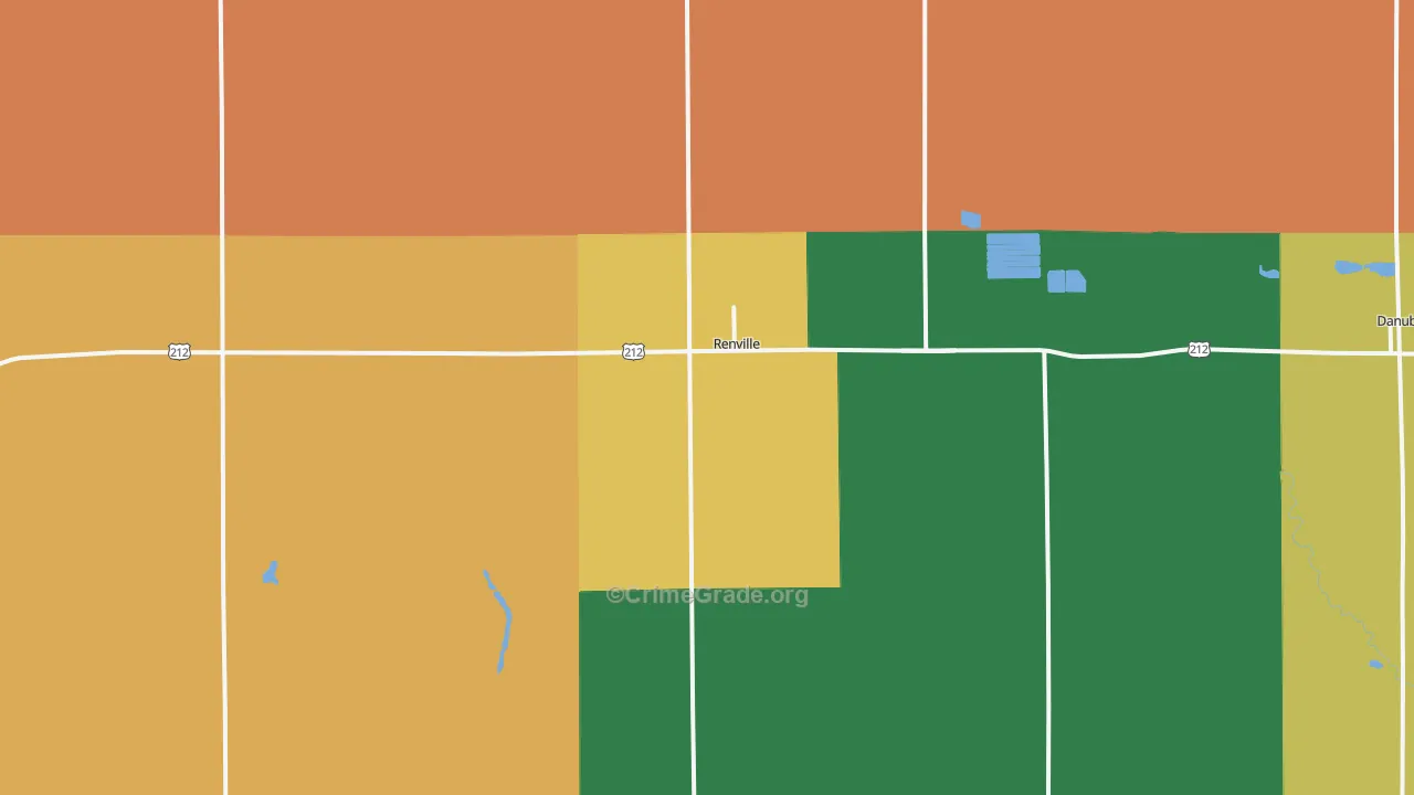 Renville, MN Map of Theft Rates