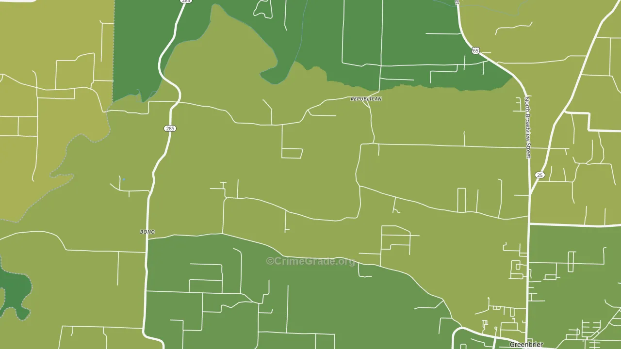 Republican, AR Map of Theft Rates