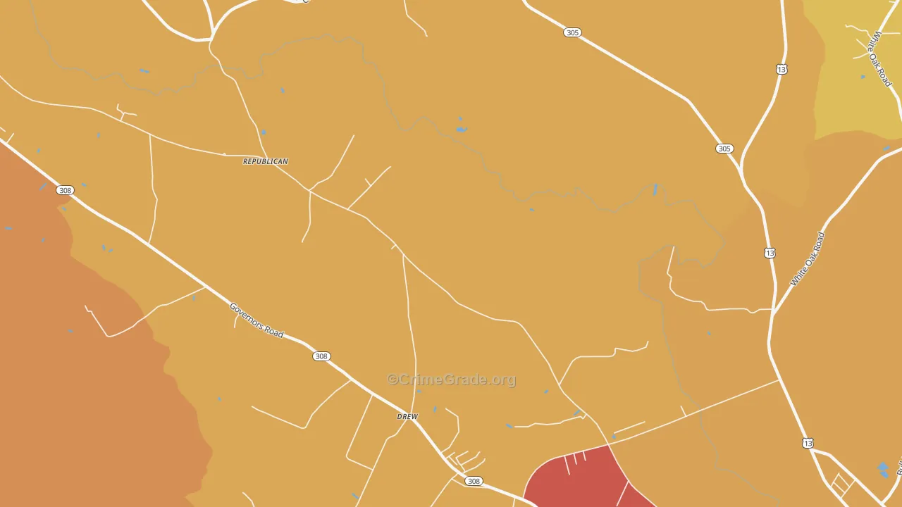 Republican, NC Map of Theft Rates