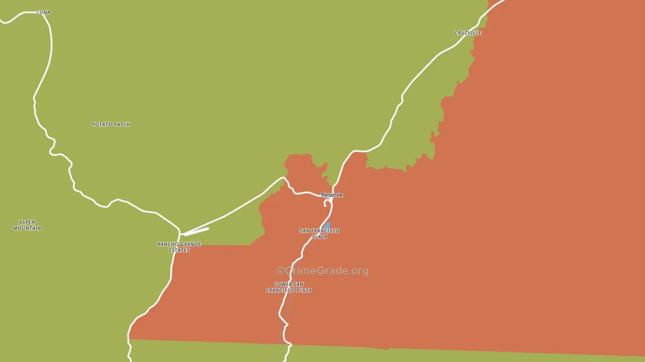 Reserve, NM Map of Theft Rates