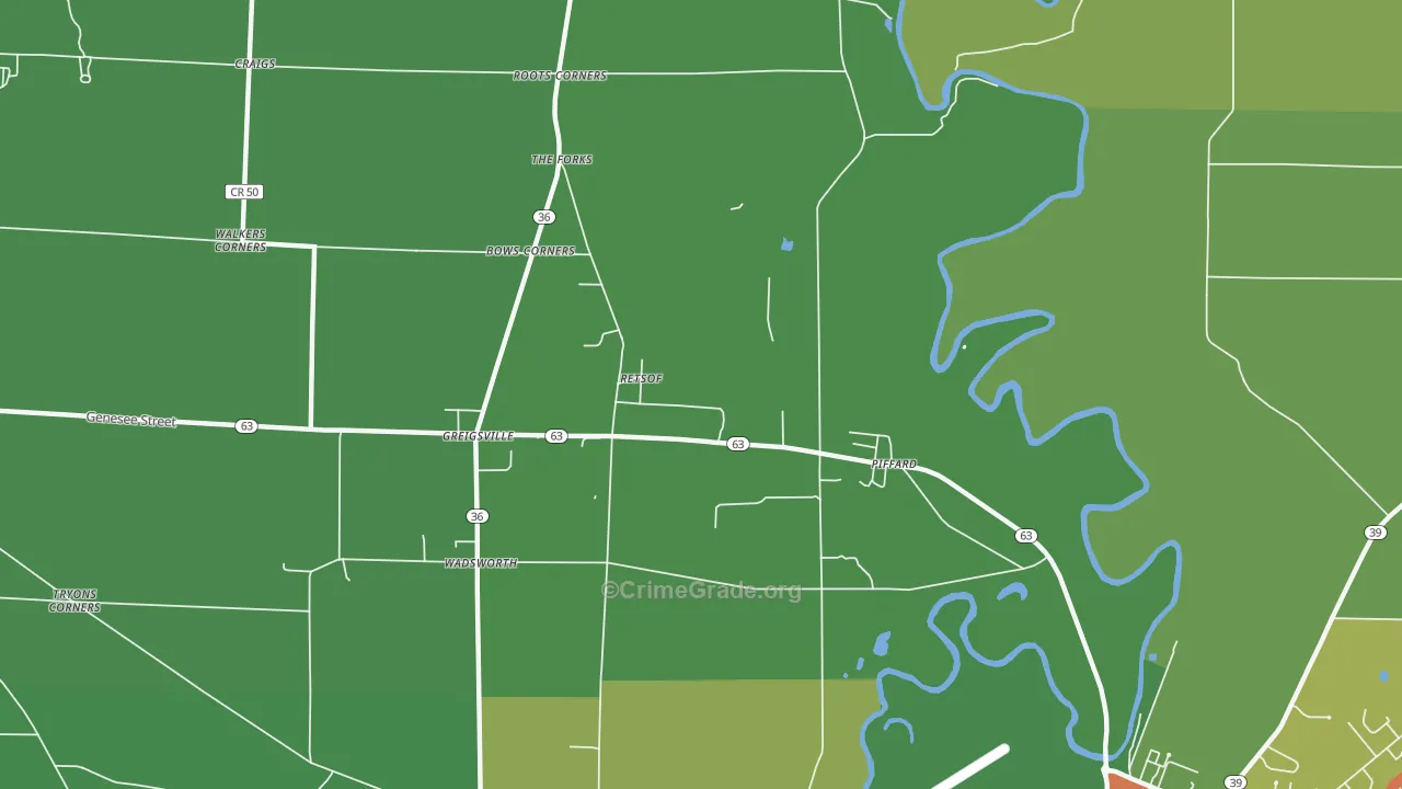 Retsof, NY Map of Theft Rates