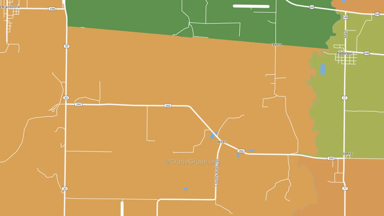 Revel, AR Map of Theft Rates
