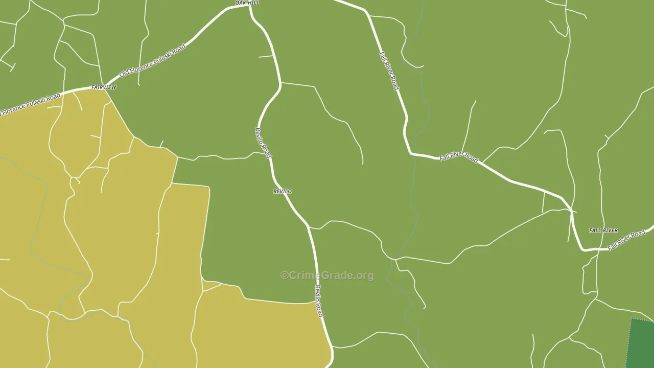 Revilo, TN Map of Theft Rates