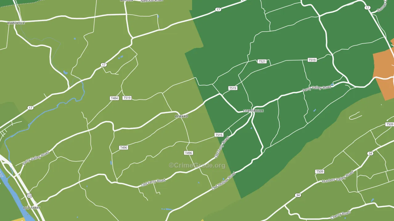 Reward, PA Map of Theft Rates