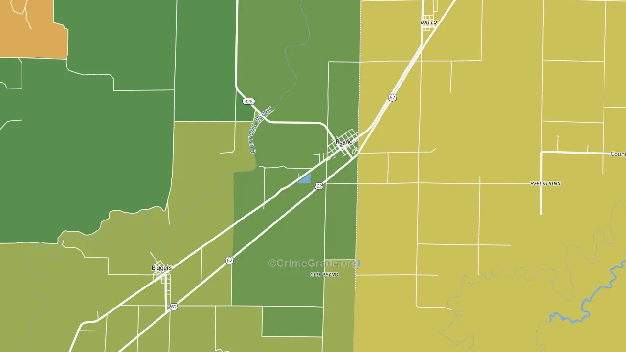 Reyno, AR Map of Theft Rates