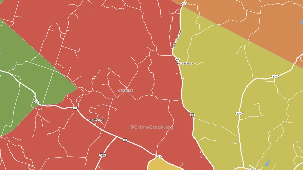 Reynolds Station, KY Map of Theft Rates