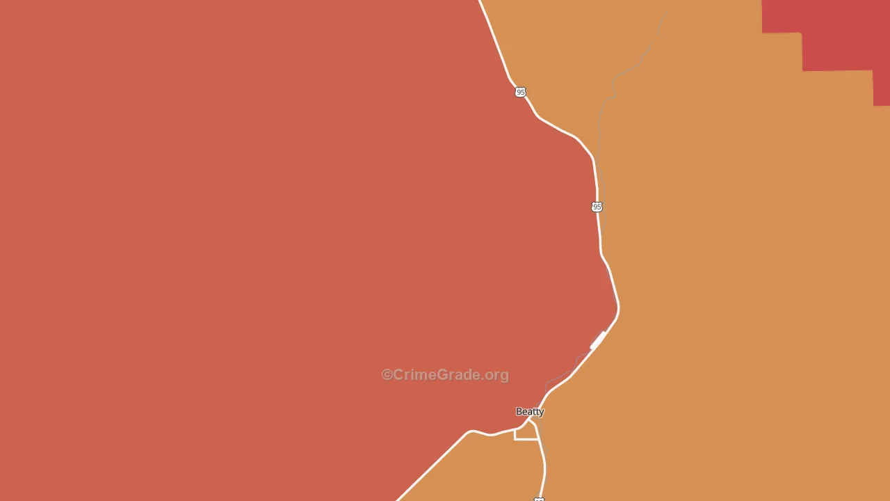 Rhyolite, NV Map of Theft Rates