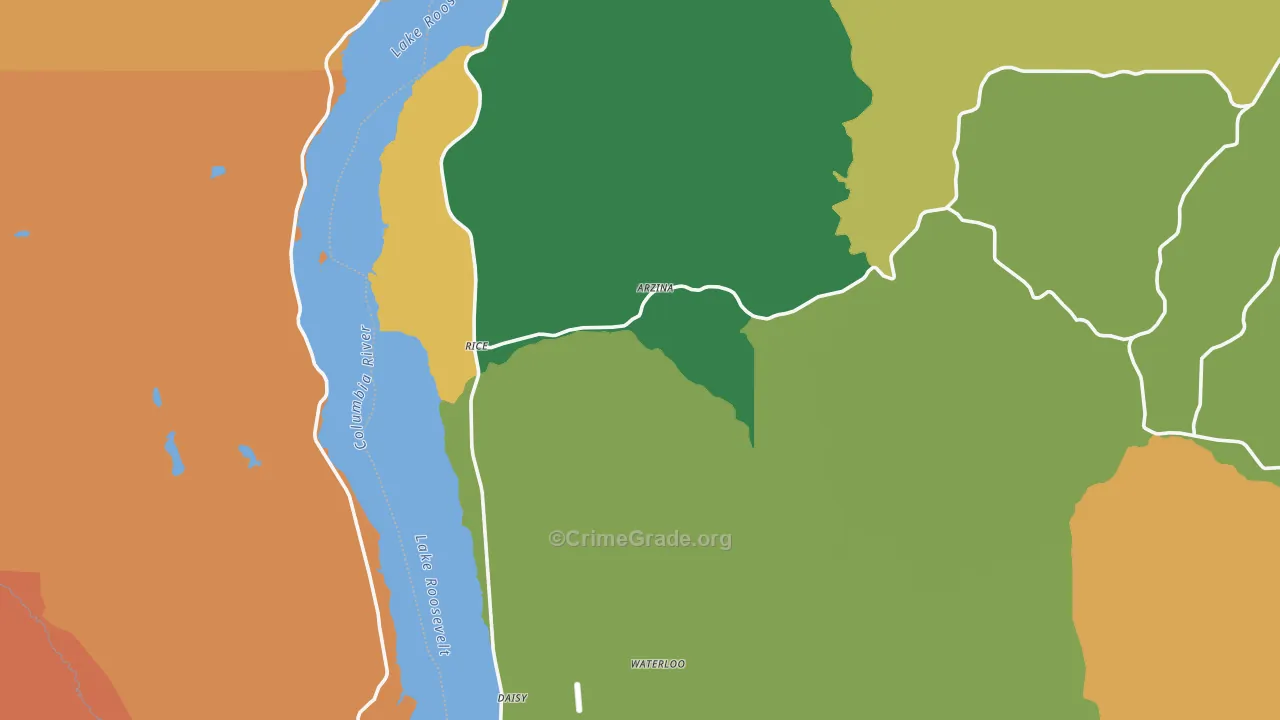 Rice, WA Map of Theft Rates