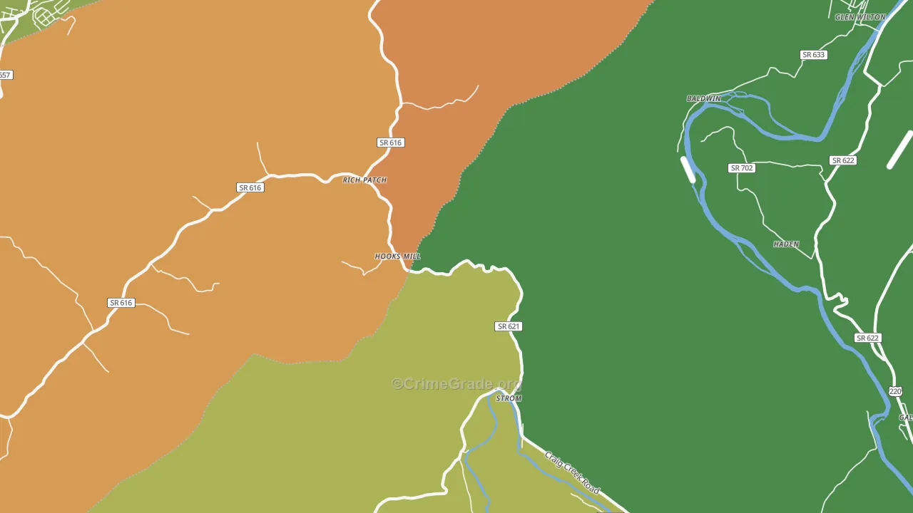 Rich Patch, VA Map of Theft Rates