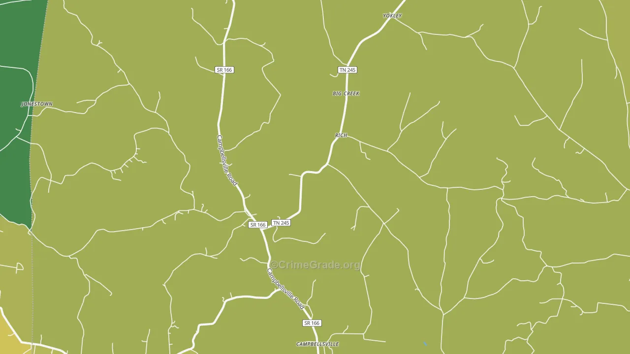 Rich, TN Map of Theft Rates