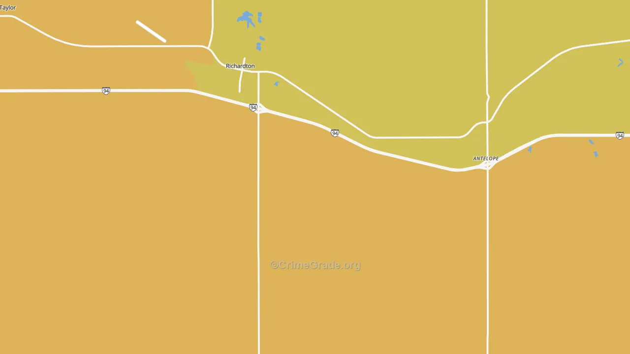 Richardton, ND Map of Theft Rates