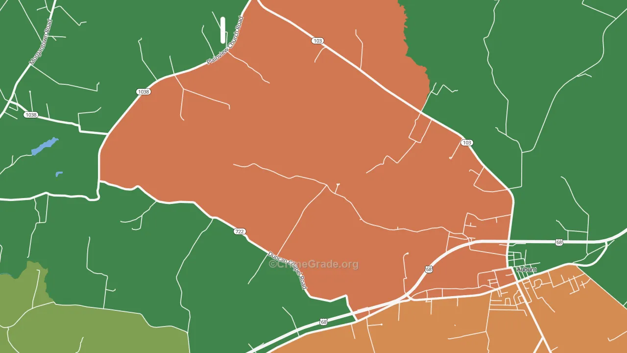 Richelieu, KY Map of Theft Rates