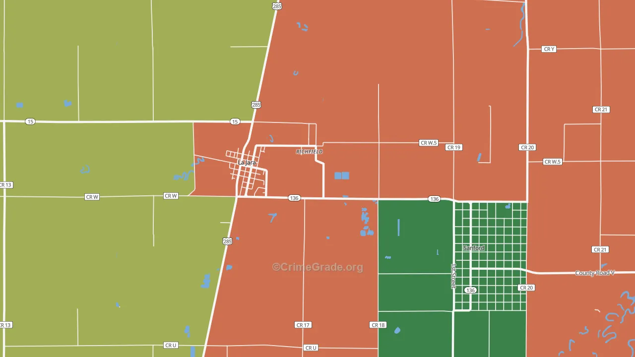 Richfield, CO Map of Theft Rates