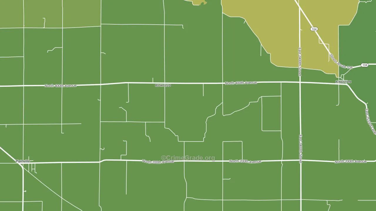 Richfield, IL Map of Theft Rates